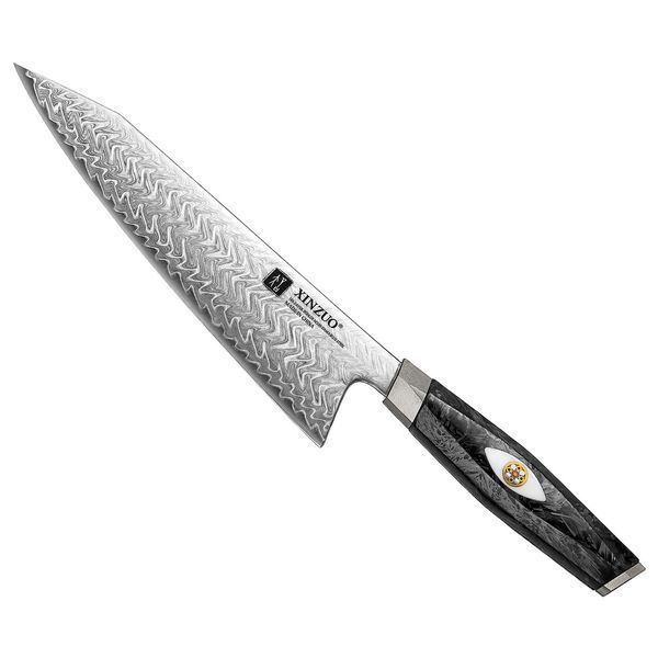Кухонный Шеф Нож из Немецкой Стали B&ouml;hler M390 XINZUO 21 см "LI" Поварской Профессиональный Нож в Подарочной X04-001 фото