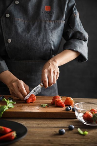 Кухонный Нож Для Чистки Овощей и Фруктов из Дамасской Нержавеющей Стали "JIANG" Пустынное Дерево XINZUO B46D-004 фото
