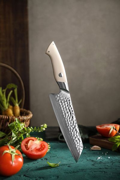 Набір Ножів із Дамаської Сталі VG10 5 шт. HEZHEN "ELEGANT" У Подарунковій Коробці B38H-105 фото