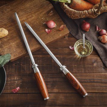 Мусат Алмазный для правки кухонных ножей из серии "MASTER" Палисандровое Дерево HEZHEN B30R-021 фото