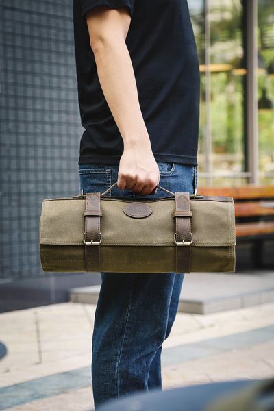 Скрутка для Кухонных Ножей HEZHEN 90 см 14 секций Хаки bag-001 фото