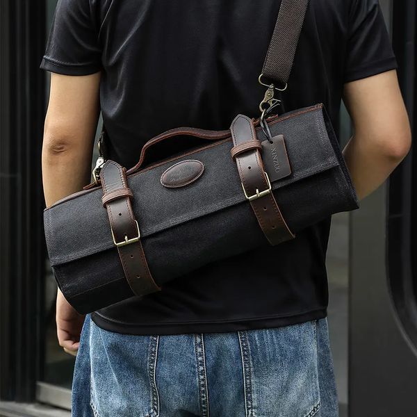 Скрутка для Кухонних Ножів XINZUO 90 см 14 секцій Чорна bag-004-1 фото