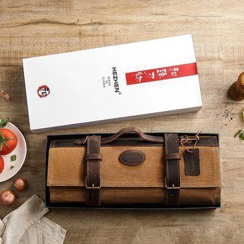 Скрутка для Кухонных Ножей HEZHEN 90 см 14 секций Жёлто-Коричневый bag-004 фото