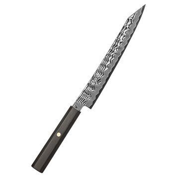 Кухонный Нож для Нарезки из 67-Слойной Дамасской Стали 10Cr15CoMoV HEZHEN 22 см &laquo;FORGED&raquo; XZ16-009 фото