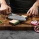 Стропа Кожаная Двусторонняя Для Правки Кухонных Ножей HEZHEN Ореховое Дерево HZ-DDB01 фото 3