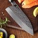 110 слойный нож Деба для разделки мяса и рыбы из Дамасской стали серии "ZHEN" Натуральное Красное Дерево F3-005 фото 4